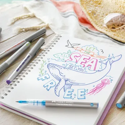 Cienkopis Kulkowy Free Ink 0,7mm Czarny Faber-Castell