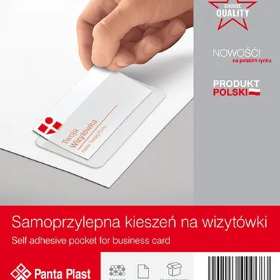 Kieszonka Samoprzylepna na Wizytówki A'50 /Panta Plast