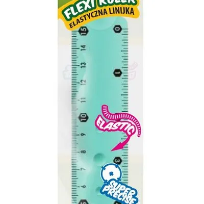 Linijka 15cm Plastikowa Zielona/Niebieska / Cricco