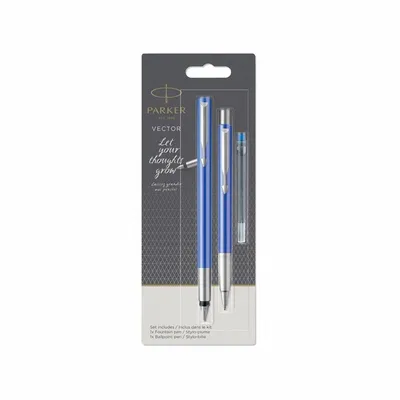 Parker Długopis i Pióro Wieczne Vector Niebieskie + Nabój
