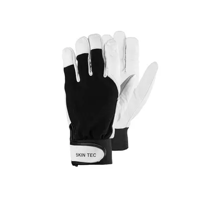 Rękawice Monterskie RS Skin Tec Skórzane Rozm. 10 Czarno-Białe /RS-Schutz