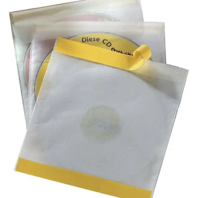 Kieszeń Samoprzylepna na CD/DVD Ochronna Wyściółka CD Fix PP 10szt. Przezroczysta /Durable 521019