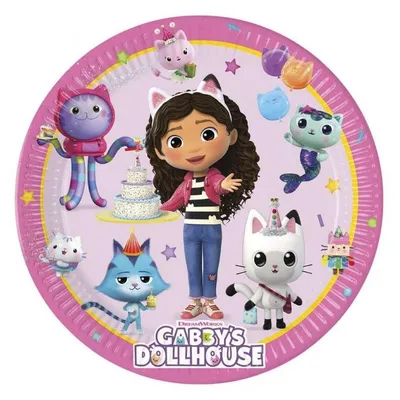 Talerzyki papierowe Gabby's Dollhouse 23cm 8szt. /GoDan