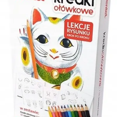 Zestaw Kredek 12szt + Lekcje Rysunku /Pentel