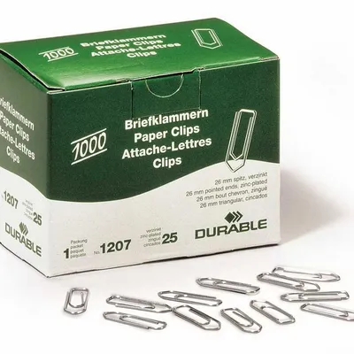 Spinacze Biurowe Ocynkowane 26mm 1000szt. /Durable 120725