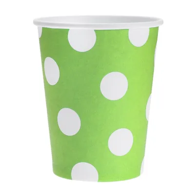 Kubeczki papierowe Groszki Pistacjowe 368U, 270ml/6 szt. /GoDan