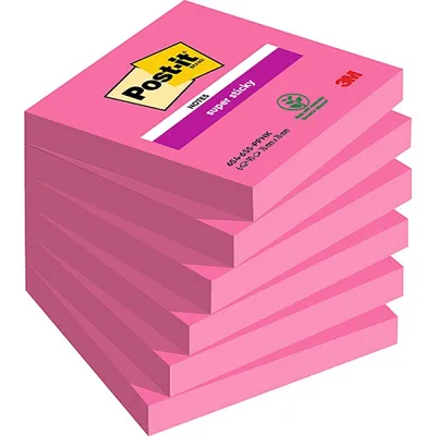 Bloczek Samoprzylepny 76x76 654-NP Różowy (Fuksja) /Post-it