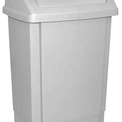 Kosz Na Śmieci Z Pokrywą Office Products Tworzywo 15L Szary