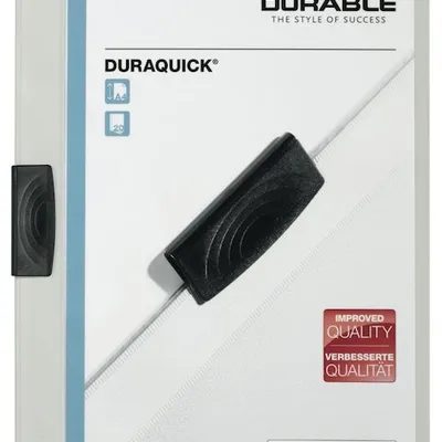 Skoroszyt Zaciskowy A4 PVC Duraquick Biały /Durable 227002