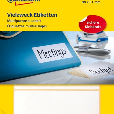 Minietykiety samoprzylepne do opisu ręcznego Avery 98x51 A'84 No.3331