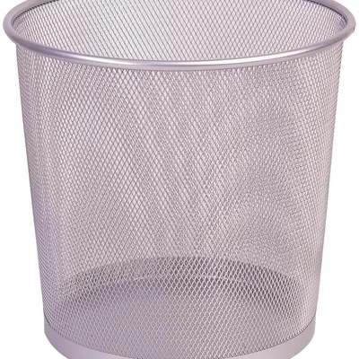 Kosz Okrągły 12L Metal Siatka Srebrny/ Q-Connect-Tres