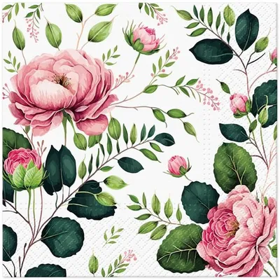 Serwetki 33x33cm A'20 (TL125300) Noble Roses /Paw