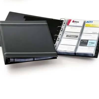 Album na Wizytówki Visifix 400 Przekładki Kieszenie A4 Antracytowy /Durable 238858
