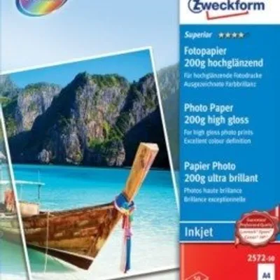 Papier Fotograficzny Powlekany 200g 50szt. Avery 210x297 Biały Wysokobłyszczący No.2572-50