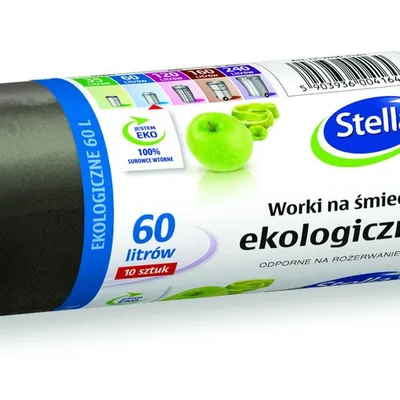 Worki Na Śmieci LDPE 60L A'10 Grube Lux Czarne /Stella