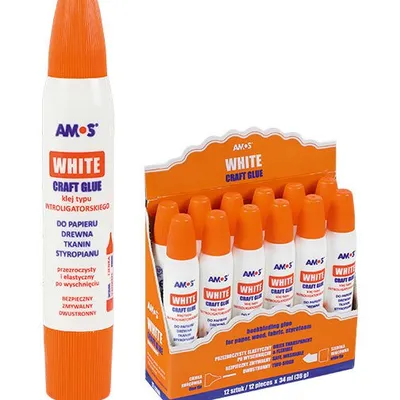 Klej w płynie AMOS WCG34D12 biały – 34ml / 36g