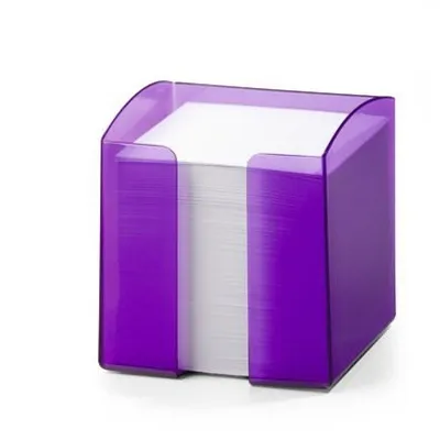 Pojemnik z Karteczkami Trend 90x90mm 800szt. Fioletowy Przezroczysty /Durable 1701682992