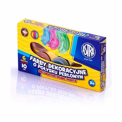 Farby Plakatowe 6kol. 10ml Perłowe [83411902] /Astra