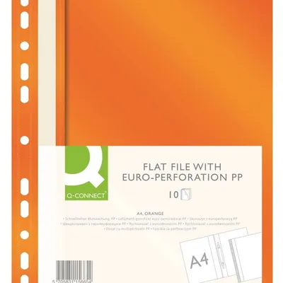 Skoroszyt A4 PP z Europ. A'10 Pomarańczowy /Q-Connect