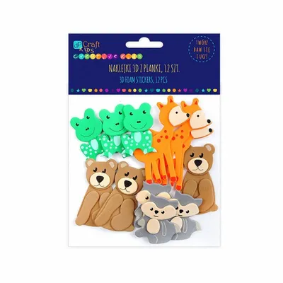 Naklejki z Pianki Zwierzątka Leśne 12szt. /DpCraft