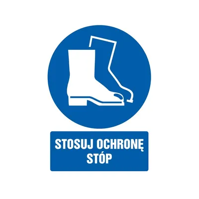 Znak TDC Stosuj Ochronę Stóp /TDC