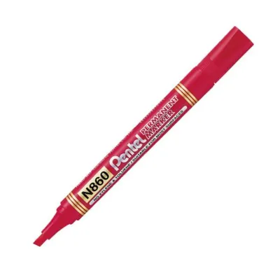 Marker Permanentny Pentel N860 Ścięty Czerwony