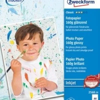 Papier Fotograficzny Powlekany 160g 20szt. Avery 210x297 Biały Wysokobłyszczący No.2568-20