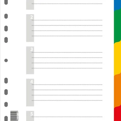 Przekładki PP A4 Kolorowe 5k /Donau