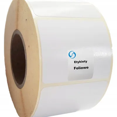 Etykiety na Rolce Foliowe PE85 WHITE Gloss 50x30 1000szt. Tuleja 40mm