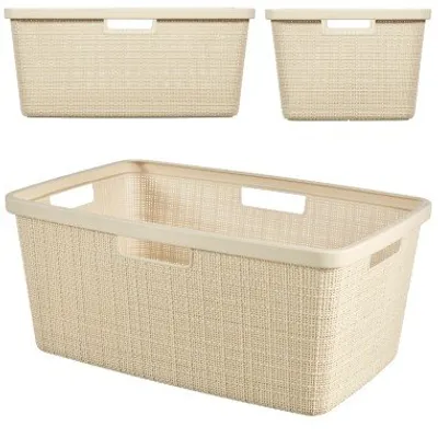 Kosz Do Magla Jute 46L Kremowy / Curver 245980