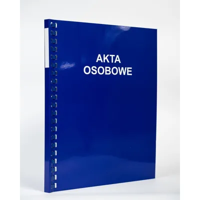 Teczka Akta Osobowe T03 Bindowana + Opis ABCDE Niebieskie /Konfex