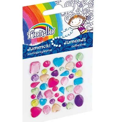 Diamenciki samoprzylepne Fiorello GR-DS137 kształty mix kolorow