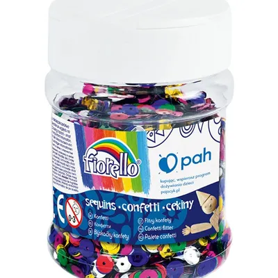 Cekiny confetti GR-C80-7 kółko łamane Fiorello słoik 80g