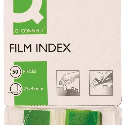 Zakładki Indeksujące Q-Connect PP 254X437mm 50 Kart. Zielone