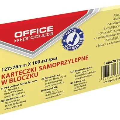 Bloczek Samoprzylepny 127x76 Żółty /Office Products