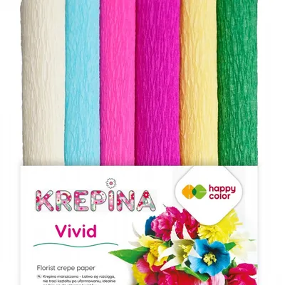 Bibuła Krepina Mini 6kol 250x1000mm Vivid /Happy Color