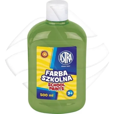 Farba Szkolna Astra 500ml Butelka [83410902] Zielona Jasna