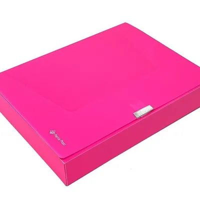 Teczka A4 box neon 55 mm różowa / Panta Plast