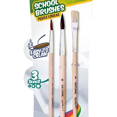 Pędzelki Szkolne 3szt / Cricco