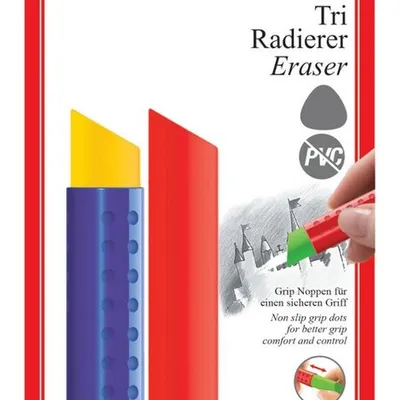 Gumka Tri Pvc-Free Mix Kolorów+1 Wkład Zapasowy Blister Faber-Castell