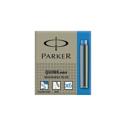 Parker Naboje Quink Mini 6szt. Zmywalne Niebieskie [S0767240]