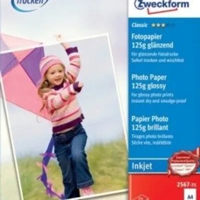 Papier Fotograficzny Powlekany 125g 75szt. Avery 210x297 Biały Wysokobłyszczący No.2567-75