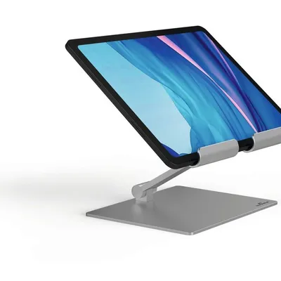 Stojak stołowy z uchwytem na tablet RISE aluminiowy / Durable