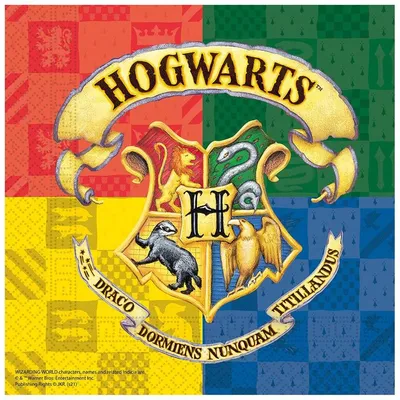 Serwetki papierowe Harry Potter Hogwarts Houses, rozm. 33x33 cm, 20 szt. /GoDan