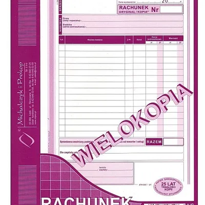 Rachunek Dla Zwol. z VAT A5 Wielok. Pion 223-3 /MiP