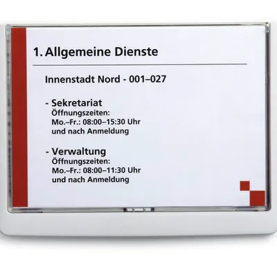 Tabliczka Przydrzwiowa Click Sign A5 210x148,5mm Biała /Durable 486602