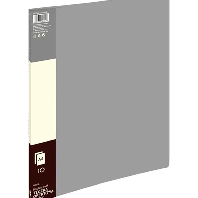 Teczka ofertowa 9001 A 10 koszulek GRAND szara