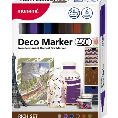 Markery akrylowe Deco Marker B 460 6 kol. Rich MonAmi (2080001504)