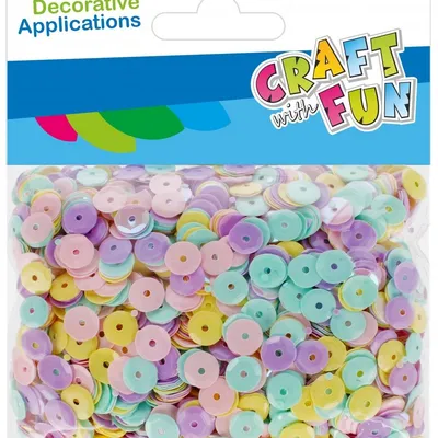 Cekiny pastelowe okrągłe 42,5g Mix /Craft With Fun 531732