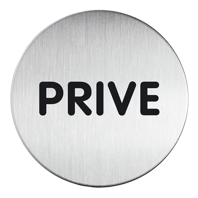 Tabliczka "Prive" 83mm Srebrny /Durable 491268